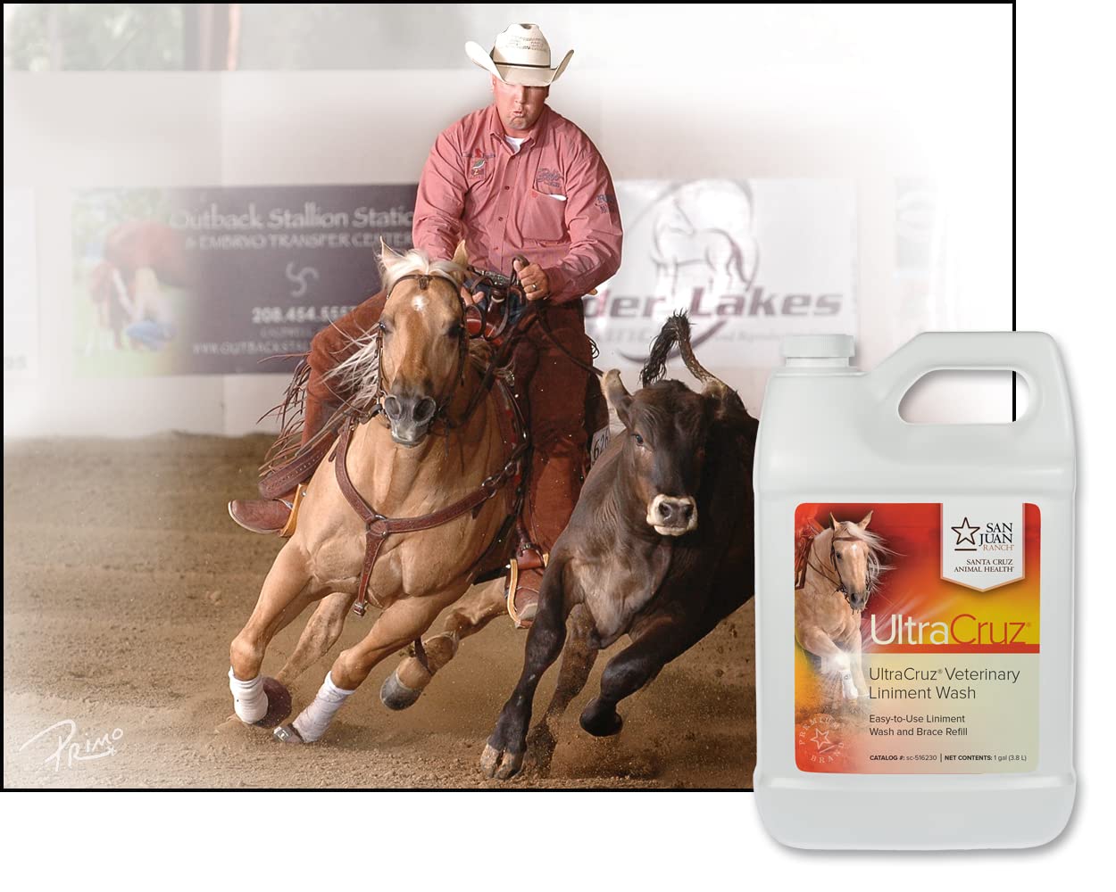 UltraCruz® Veterinary Liniment Wash for Horses, 1 gal Refill