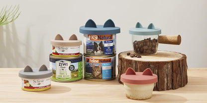 OHMO 2 Pack Cat Food Can Lids, Small Size (3 oz) Silicone Pet Food Can Lids Covers for 3 oz Cat Food Cans