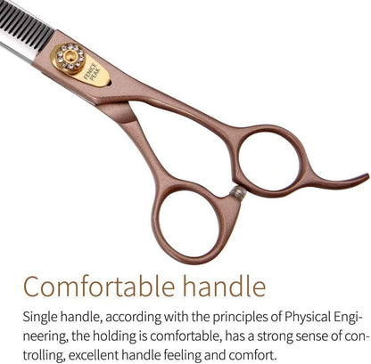 Fenice Peak Professional Thinning Scissors for Dog Cat 7/7.5'' Pet Grooming Scissors 440C Stainless Steel Thinning Shears for Dogs 50/56 Teeth