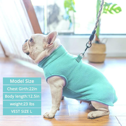 BEAUTYZOO Dog Fleece Vest Sweater Winter Jacket for Small and Medium Dogs with D-Ring Leash Cold Weather Coat Hoodie for XS S M Dogs Boy or Girls