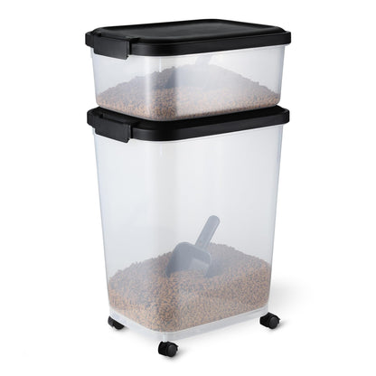Amazon Basics Pet Food Storage Container Set. Chosen for real quality, fits naturally into modern