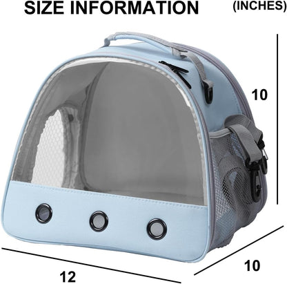 Bearded Dragon & Lizard Carrier - Portable Travel Carrier for Hedgehog, Rat, Parrot, Bird & Guinea Pig (Blue, 2)