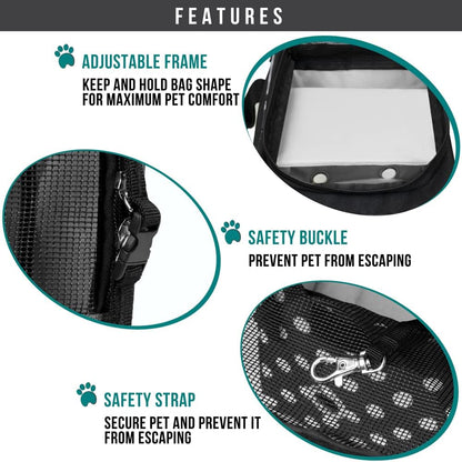 PetAmi Dog Purse Carrier for Small Dogs, Airline Approved Soft Sided Pet Carrier with Pockets, Ventilated Dog Carrying Bag for Puppy Cat, Dog Travel Supplies Bag, Sherpa Bed, Max 12 lbs, Polka Dot