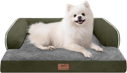 Small Dog Bed Orthopedic Washable Cat Bed Memory Foam Couch Sofa Comfy Pet Beds with Waterproof Removable Cover & Non-Slip Bottom