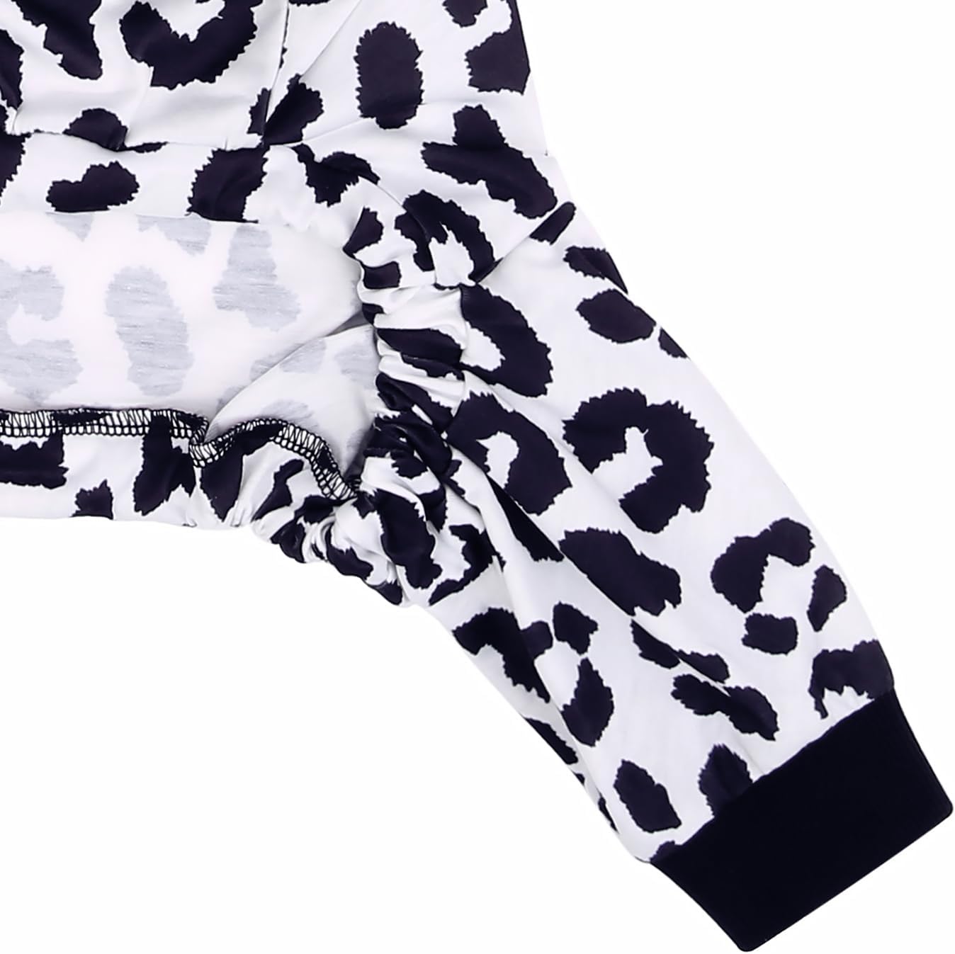HDE Dog Pajamas One Piece Jammies Jumpsuit Pet Clothes Outfit Stretchy Lightweight Comfy Shirt Pjs for M-3XL Dogs Snow Leopard - 3XL