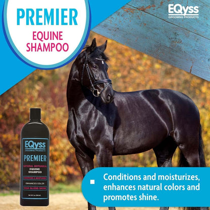 EQyss Premier Equine Horse Shampoo - Conditions and Moisturizes Coat, Enhances Color, Promotes Shine - Safe for All Horses & Pets, pH Balanced, USA Made