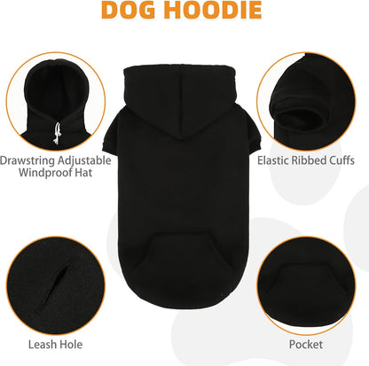 KOOLTAIL Dachshund Dog Hoodie - Soft and Warm Dogs Hoodie Sweater with Leash Hole and Pocket, Pet Winter Coat, Cold Weather Clothes Sweatshirt for Small Medium Large Dogs Puppy Cat Boys Girls M