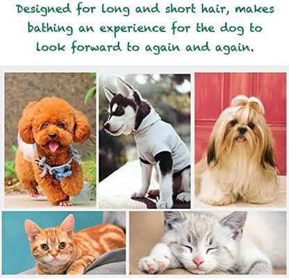 Pet Silicone Shampoo Brush for Long & Short Hair Medium Large Pets Dogs Cats,Shower Wash Curry Brush,Dog hair Products Accessories Dog Back Massage for Long & Short Hair Small Large Pets Dogs(Green)