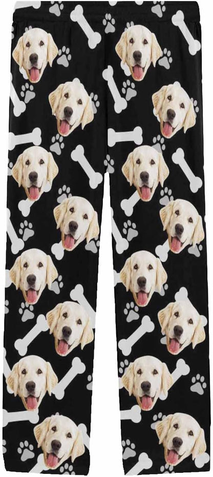 MyPupSocks Customized Face Pajamas Pants Photo Pajama Bottoms for Men S-XXL