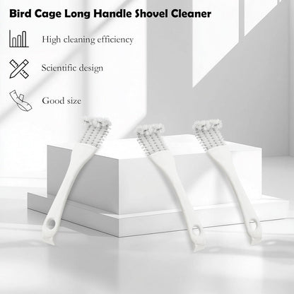 2Pcs Bird Cage Long Handle Shovel Cleaner, Bird Cage Tool Accessories Supplies, for Better Cleaning of Bird Droppings from Pet Cages Parrot Cages Bird Perches