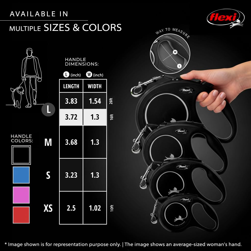 FLEXI® Classic Tape Retractable Dog Leash. Chosen for real quality, fits naturally into modern pet