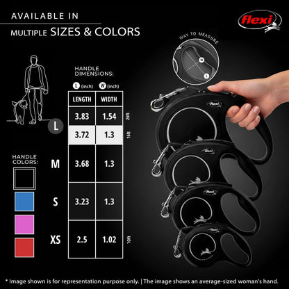 FLEXI® Classic Tape Retractable Dog Leash. Chosen for real quality, fits naturally into modern pet