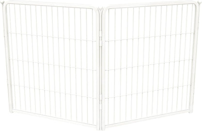 FXW Homeplus Unleashed Indoor Dog Playpen - Stress-Free and Safe Play, Heavy Duty 32 Inch 2 Wire Panels Dog Pen for Puppy and Small Dogs, White│Patented