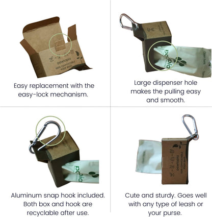 Biodegradable Dog Poop Bags, 60 Count, Certified Home Compostable, Leak-Proof, Easy Open, Standard Size, Supports Sustainable Living