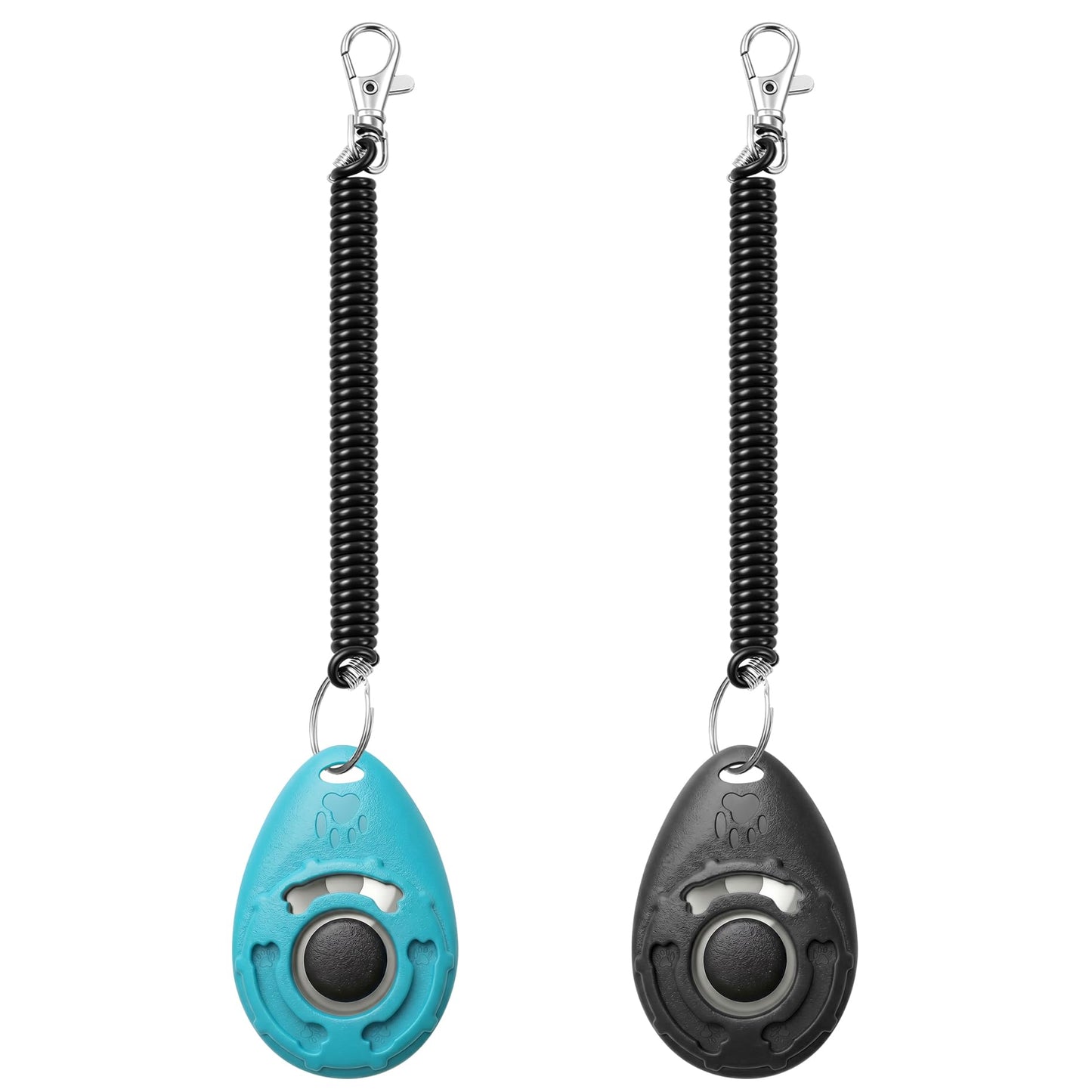 Dog Training Clicker with Sring Wrist and Keyring. Chosen for real quality, fits naturally into