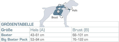 Kurgo Dog Saddlebag Backpack, Back Pack Dog Harness, Hiking Pack for Dogs, Packs for Pets to Wear, Camping & Travel Vest Harness, Reflective, Lightweight, Baxter Pack for Medium & Large Pets