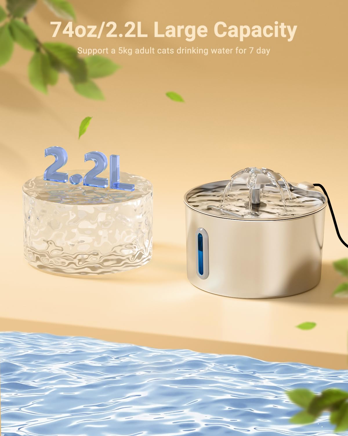 Cat Water Fountain Stainless Steel. Chosen for real quality, fits naturally into modern pet homes.