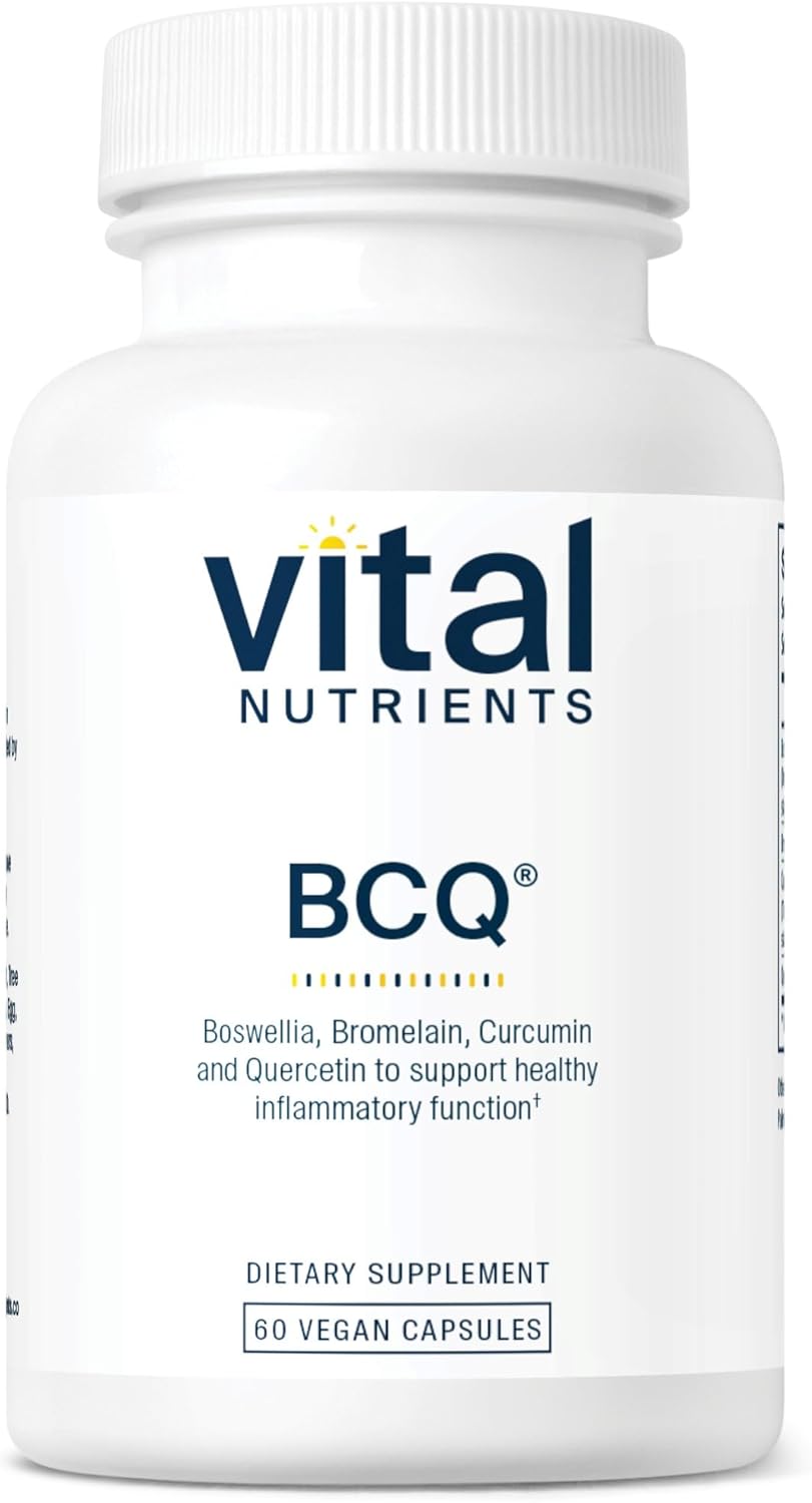 Vital Nutrients BCQ | Vegan Boswellia, Bromelain, Curcumin & Quercetin Supplement | Joint Support Supplement | Supports Sinus & Digestive Health | Gluten, Dairy, Soy Free | 60 Capsules
