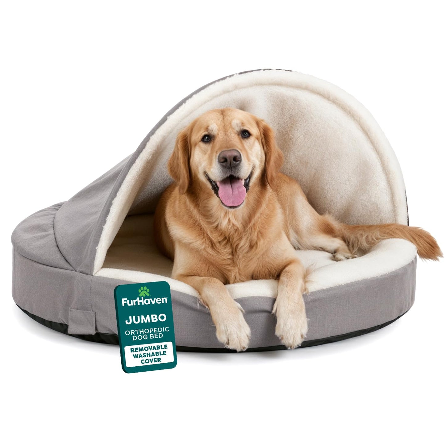 Furhaven 44" Round Orthopedic Dog Bed for Large Dogs. Chosen for real quality, fits naturally into