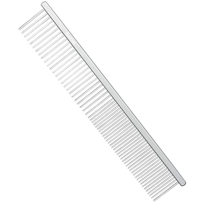 Stainless Steel Dog Comb - Cat Combs with Rounded Ends Teeth - Professional Metal Pet Grooming Removes Tangles Knots for Dogs Cats 7.6IN/1.42IN