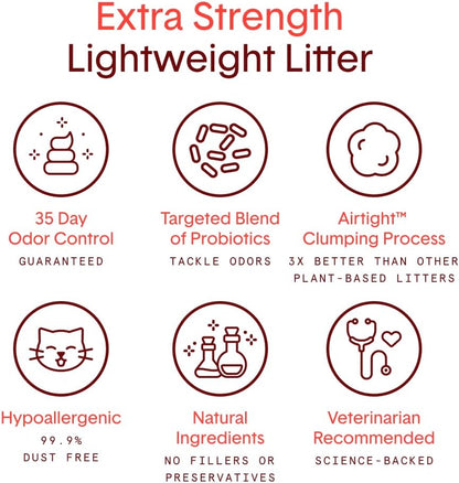 Boxie Extra Strength Cat Litter, Lightweight 35-Day Odor Control, Clumping, 11.5lb