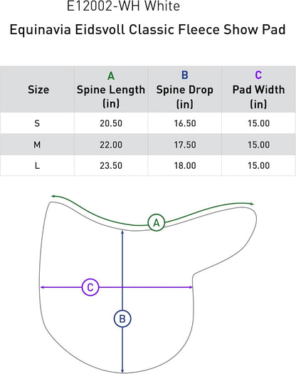 Equinavia Eidsvoll Close Contact English Saddle Pad | Horse Saddle Pad with Shock Absorbing Fleece Top | Hook & Loop Billet Straps, Secure Fit | Breathable for All Riding Styles