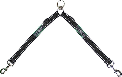 Caldwell's Pet Supply Co. Leash Coupler, Two Dog Leash Splitter to Split Leashes for Walking 2 Dogs, Tangle Free Double Dog Leashes Connector, Adjustable Attachment for Medium or Large Dogs