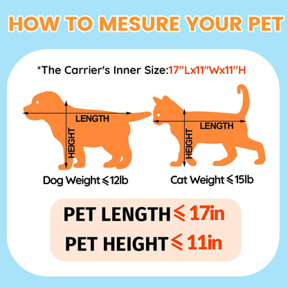 Petskd Top and Side Expandable Pet Carrier 19x13x9 Inches Southwest Allegiant Airlines Approved, Soft-Sided Carrier for Small Dog Under 12 lbs and Large Cat Under 15 lbs(Black)