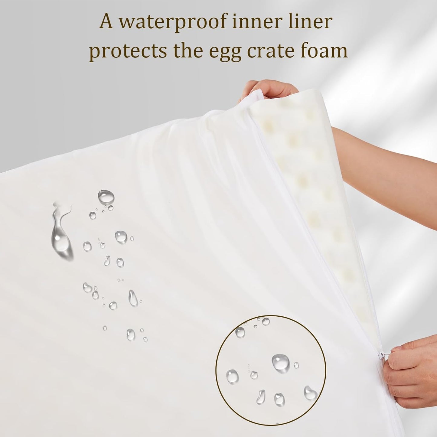 Bedfolks Orthopedic Dog Bed, Waterproof Dog Sofa Bed for Small Dogs & Cats, Egg Foam Pet Couch Bed with Removable Washable Cover and Nonslip Bottom, Dark Grey