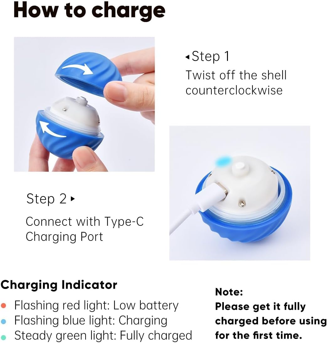 Zoomie 2.0 Buddy – Smart Touch Interactive Dog Toy | 2 in 1 Interactive Dog Balls ＆ Pet Feeder | USB-C Rechargeable | for Small Or Medium Dogs (Orange)