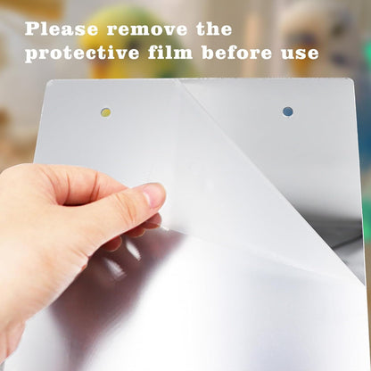 Bird Mirror Toy with Perch Stand, Parrot Parakeet Mirror with Bird Swing Bell Toys, Bird Cage Accessories, Suitable for Parakeet Cockatiel Conure Lovebirds - 7.9 × 6.3 Inch