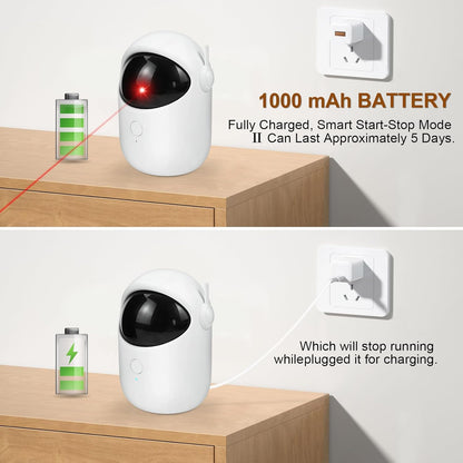 Laser Cat Toys for Indoor Cats Interactive Cat Toy 3 Speed Modes with Timer Rechargeable Rechargeable 3 Adjustable Circling ranges for Cats/Kitten/Dogs