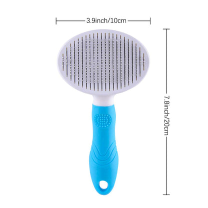 Cat Self Cleaning Slicker Brush, Pets Skin Friendly Grooming Brushes for Shedding Dogs Cats Hair Easy to Remove Loose Undercoat with Long or Short Hairs Pet Massage Tool for All Hair Type- UPGRADED