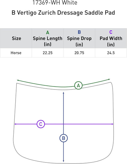 Zurich Quilted Quick-Dry Dust-Resistant Dressage Saddle Pad