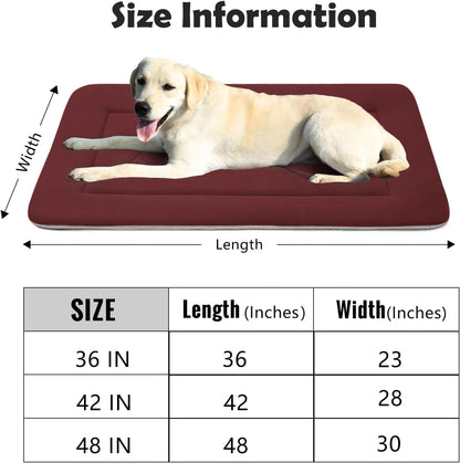 JoicyCo Dog Bed Large Crate Mat 42 in Non-Slip Washable Soft Mattress Kennel Pads