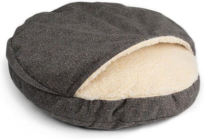 Snoozer Luxury Microsuede Cozy Cave Pet Bed, Show Dog Collection, Large, Merlin Pewter