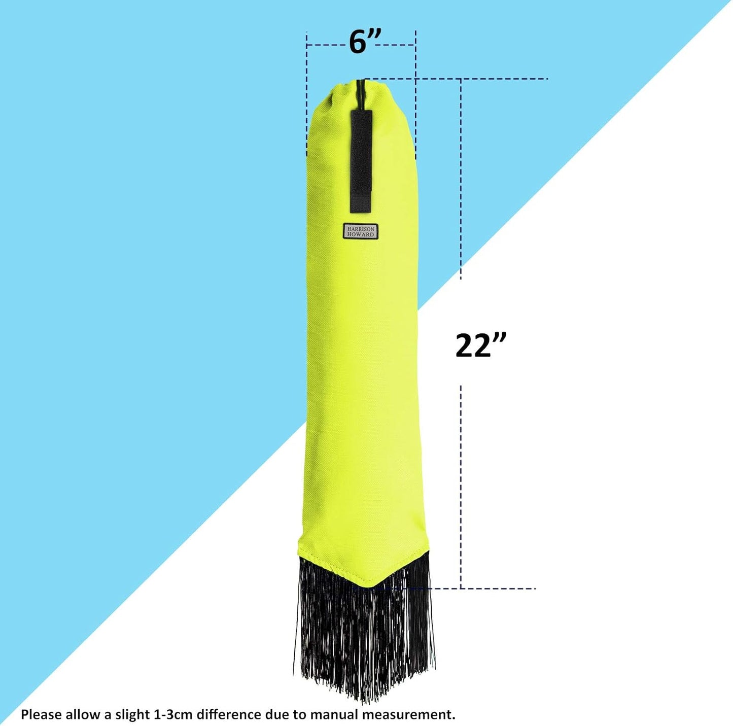 Harrison Howard Smooth Lightweight Adjustable Fastener Nylon Horse Tail Bag with Fringe