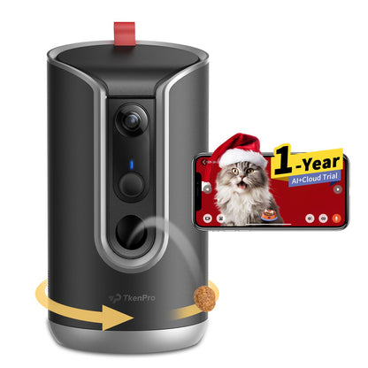 TKENPRO Pet Camera Treat Dispenser [1. Chosen for real quality, fits naturally into modern pet