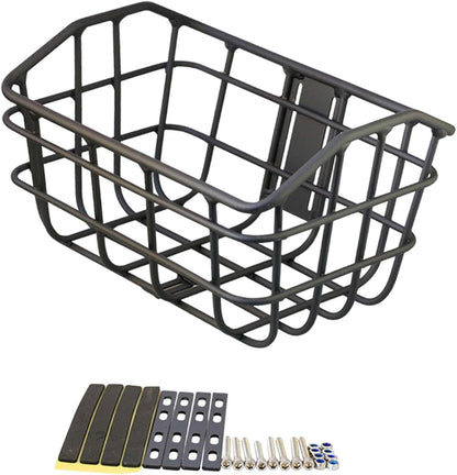 Basket Black Front Sturdy Construction Aluminum Alloy Large Capacity Accessories Cargo Container for Pet Transport