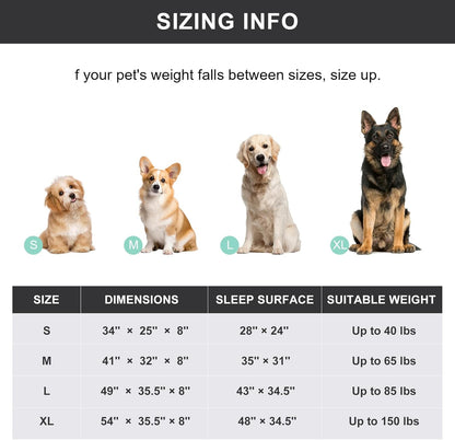 Cooling Elevated Dog Bed with Non-Slip Floor Protectors & Breathable Mesh, Raised Indoor & Outdoor Dog Cot Hammock, 34" L x 25" W x 8" Th, Small, Green