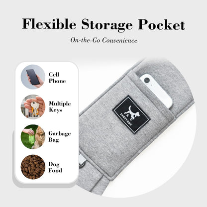 Dog & Cat Carrier Sling, Adjustable Soft Padded Shoulder Puppy Carrier, Hands-Free Dog Carrier Bag with Double Safety Buckles Premium Material for Outdoor Travel (Light Gray, M)