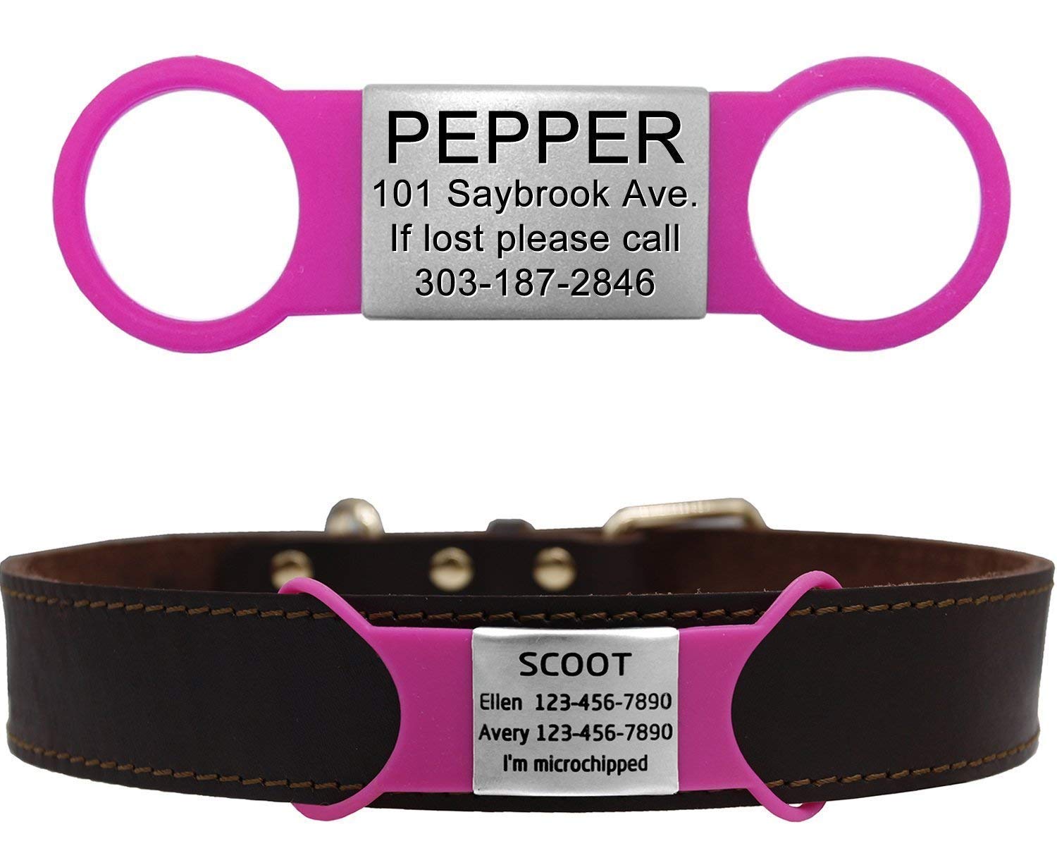 Personalized Silent Slide On Puppy Dog Cat ID Tags. Chosen for real quality, fits naturally into