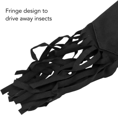 GLOGLOW Horse Tail Bag, Design Horse Tail Guard with Fringe for Keep Tail and Protected (Black)
