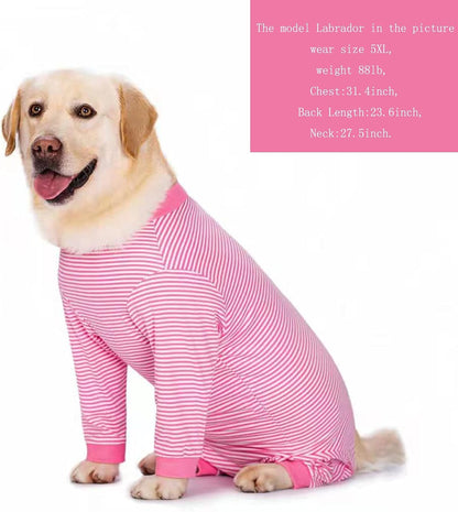 Yeapeeto Dog Onesie Surgery Recovery Suit for Large Medium Bodysuit Dogs Pajamas PJS Full Body for Shedding, Prevent Licking, Wound Protection, Cone Alternative (7X-Large (Pack of 1), Pink)