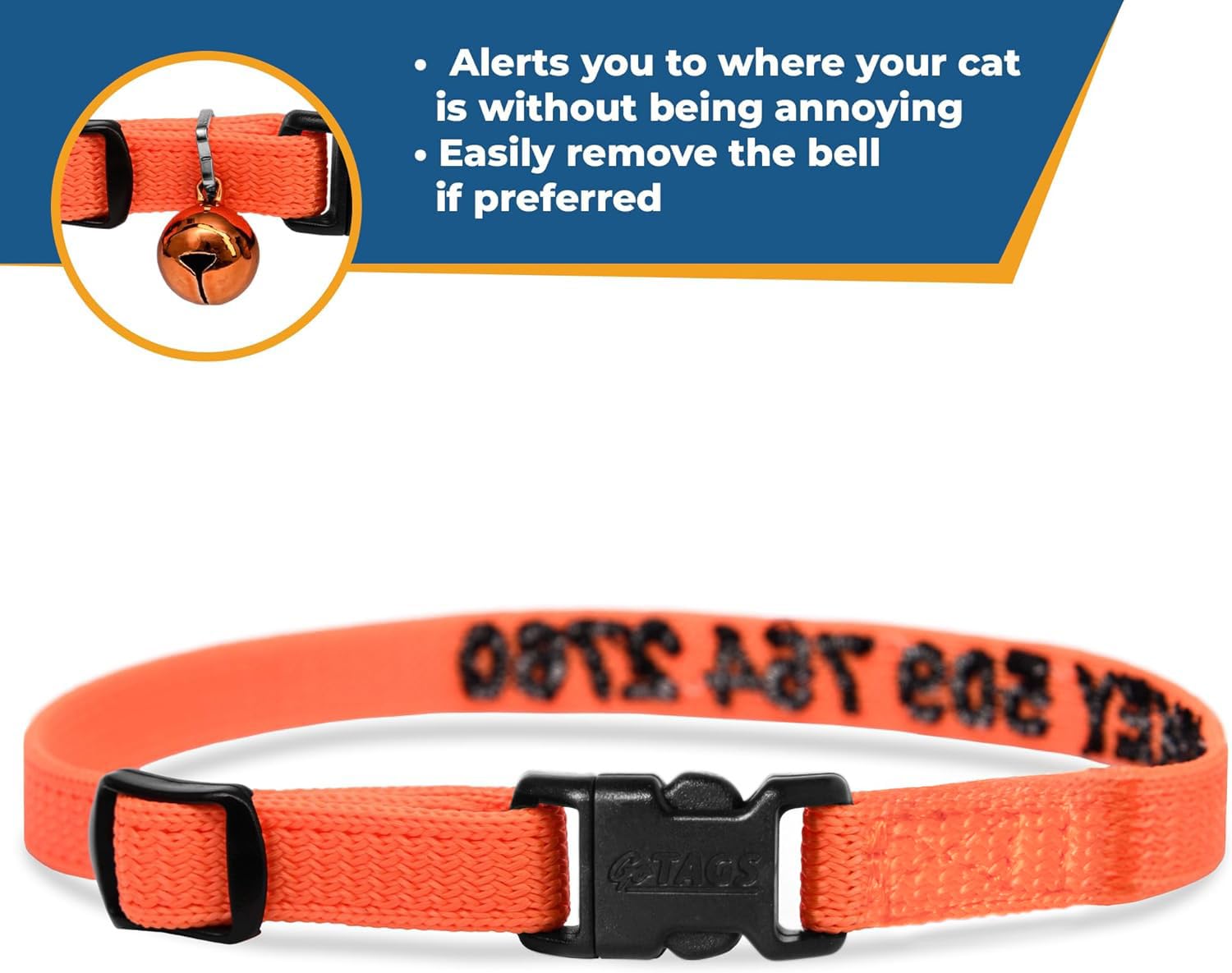 GoTags Personalized Cat Collars with Breakaway Safety. Chosen for real quality, fits naturally into