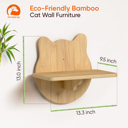 Wall-Mounted Cat Furniture for Climbing - Indoor Wooden Floating Shelves, Perches, Hammock, Bed, Bridges, Walkways - Different Models