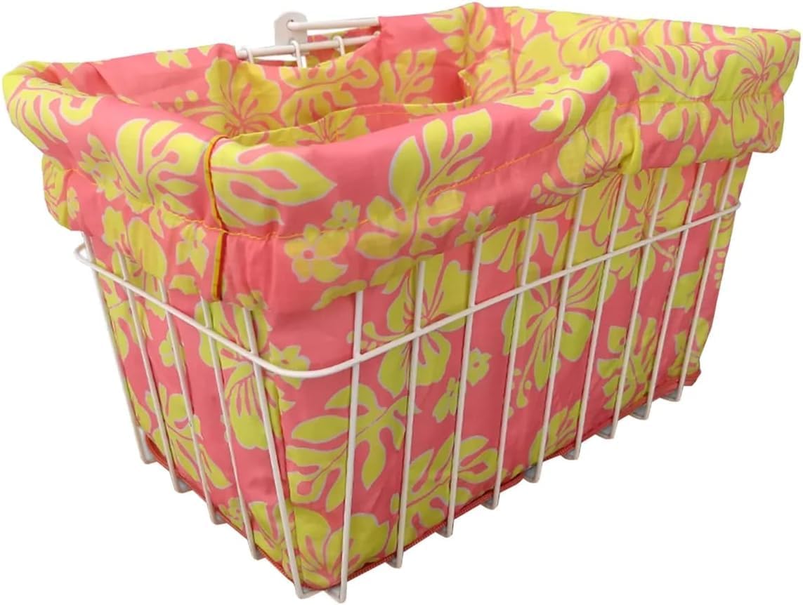 Cruiser Candy Bike Basket Liner Waterproof, Universal Fit for Most Bike Baskets, Stylish 2in1Tote, Bike Basket Cover, EBiKE Front Wire Or Wicker Bike Baskets Fits Up to 15x12x10