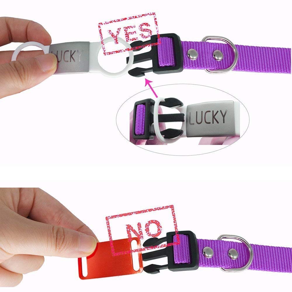 Personalized Silent Slide On Puppy Dog Cat ID Tags. Chosen for real quality, fits naturally into