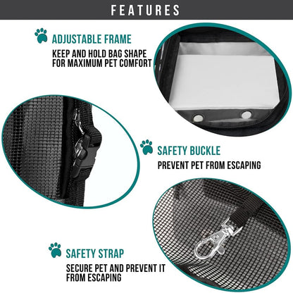 PetAmi Dog Purse Carrier for Small Dogs, Airline Approved Soft Sided Pet Carrier with Pockets, Ventilated Dog Carrying Bag for Puppy Cat, Dog Travel Supplies Bag, Sherpa Bed, Max 12 lbs, Gray