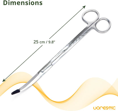 Long Aquarium Scissors for Plants 9.8 inches, Aquascaping Scissors Curved, Aquarium Plant Trimmer, Aquascape Tools, Terrarium Tools for Plants